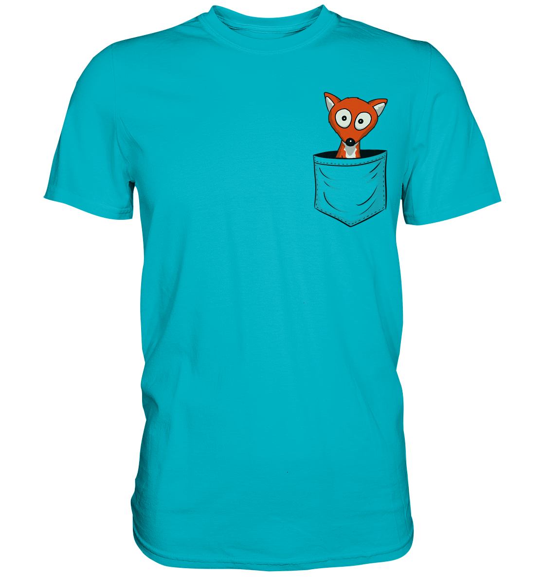 Fuchs in der Brusttasche | Taschen-Fuchs - Premium Shirt
