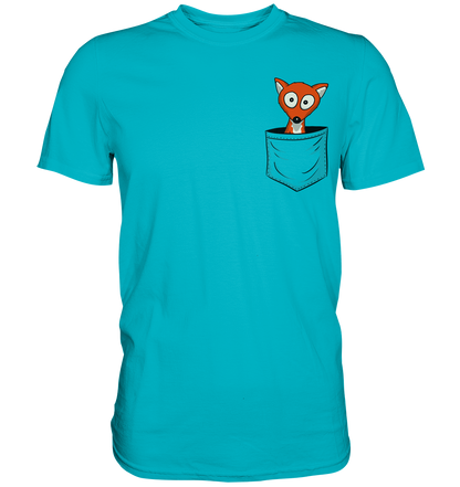 Fuchs in der Brusttasche | Taschen-Fuchs - Premium Shirt