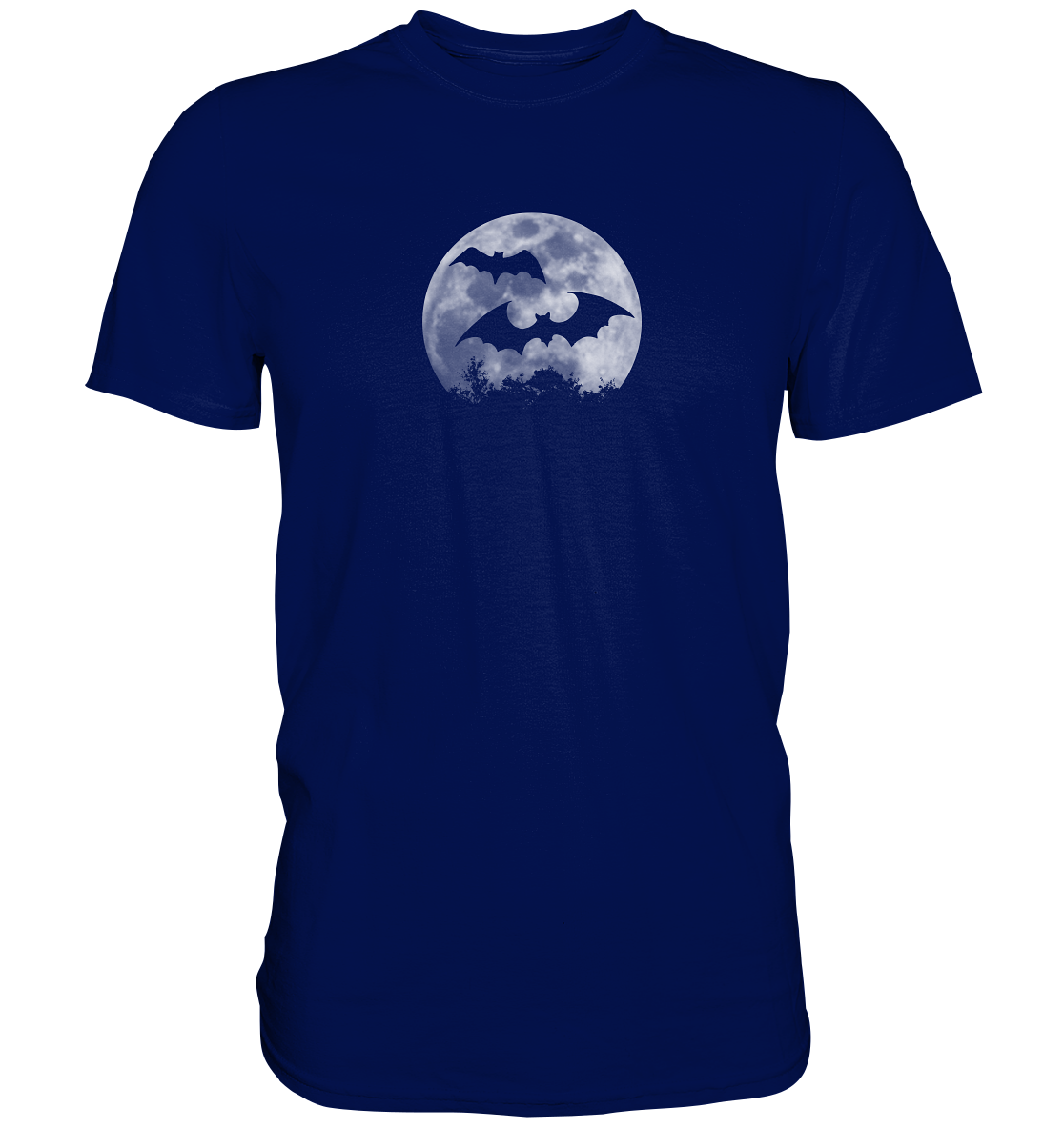 Fledermaus Silhouetten bei Vollmond - Premium Shirt