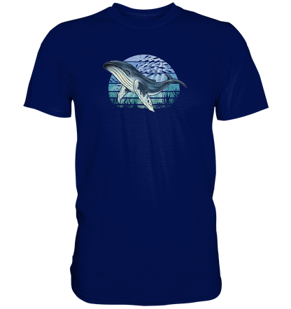 Retro Unterwasser Buckelwal - Premium Shirt