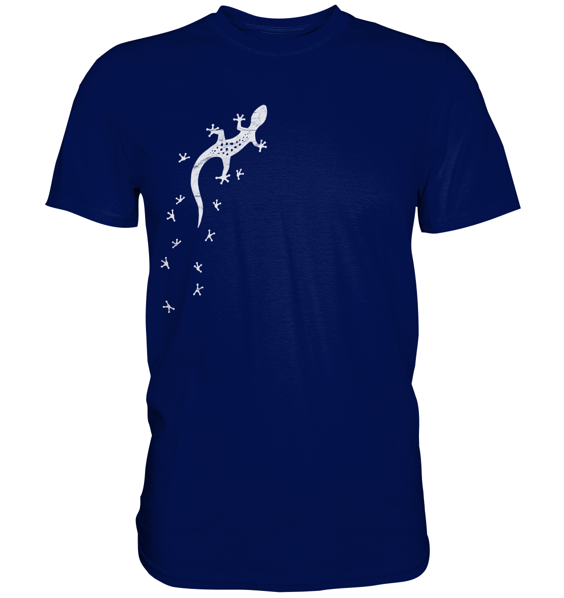 Gecko Eidechse Silhouette hell - Premium Shirt