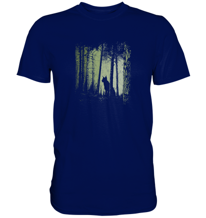 Luchs Wildkatze im Zwielicht Wald - Premium Shirt