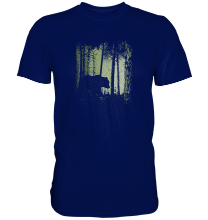 Braunbär im Zwielicht Wald - Premium Shirt