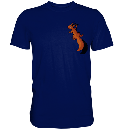 Süßes Eichhörnchen klettert - Premium Shirt