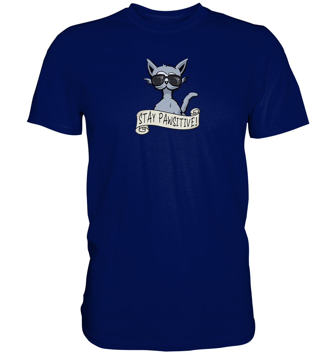 Stay Pawsitive Bleib lässig Hipster Katze - Premium Shirt