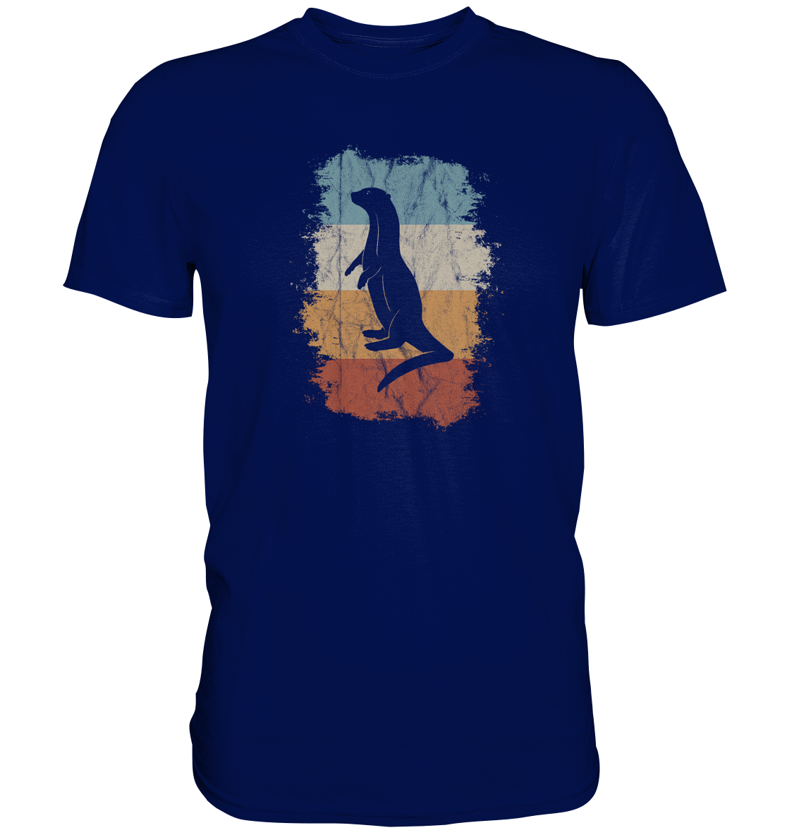 Retro Otter Fischotter Silhouette - Premium Shirt