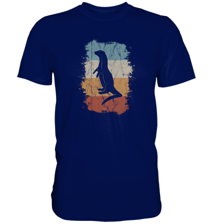 Retro Otter Fischotter Silhouette - Premium Shirt