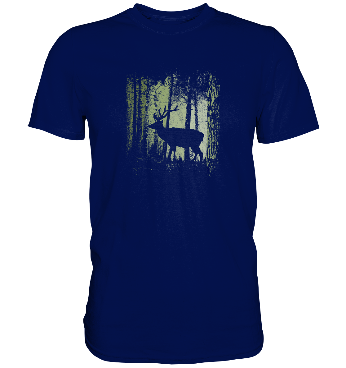 Hirsch im Zwielicht Wald - Premium Shirt