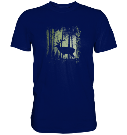 Hirsch im Zwielicht Wald - Premium Shirt