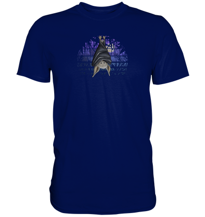 Fledermaus in blauer Nacht - Premium Shirt