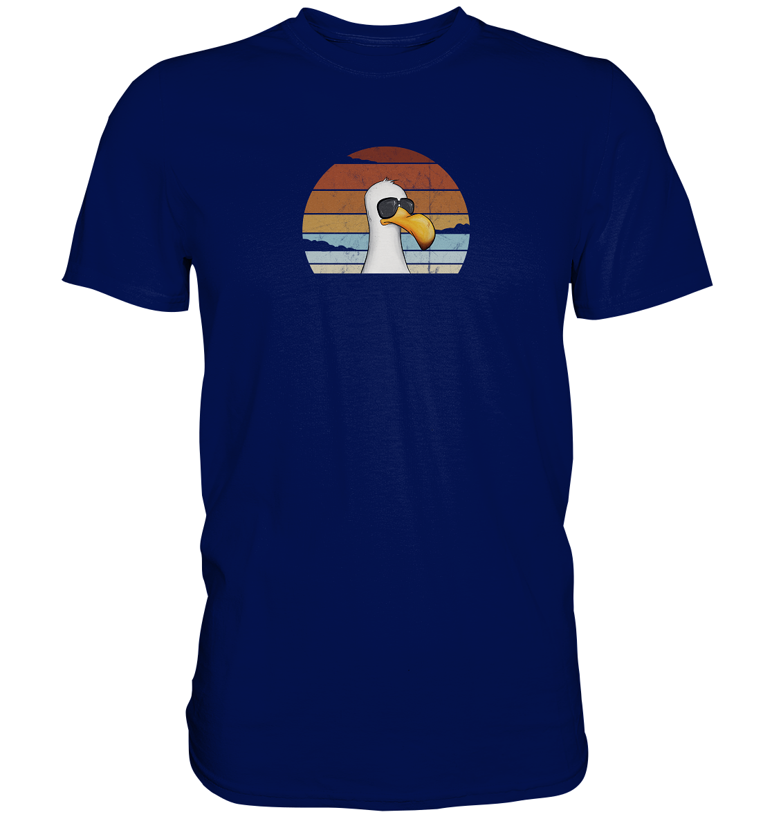 Cool lässige Retro Möwe - Premium Shirt