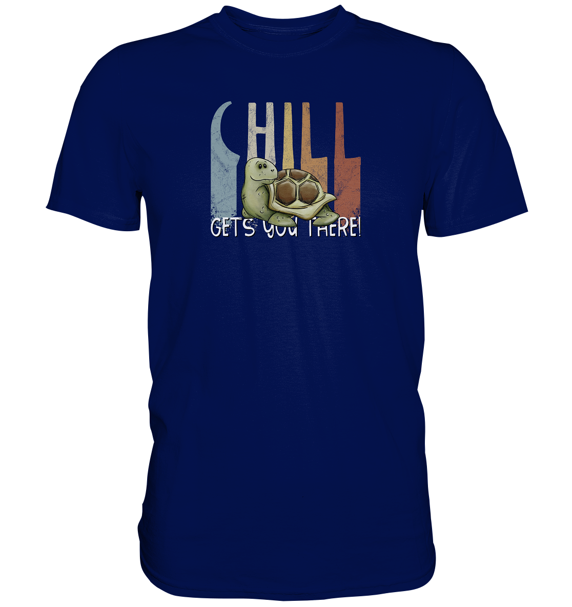 Gechillt gemütliche Schildkröte - Premium Shirt