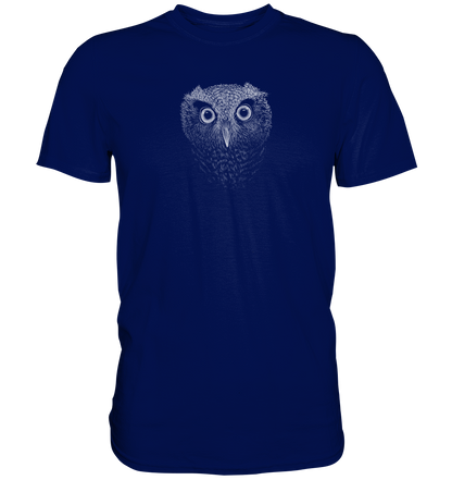 Eule Kritzelkunst Illustration - Premium Shirt