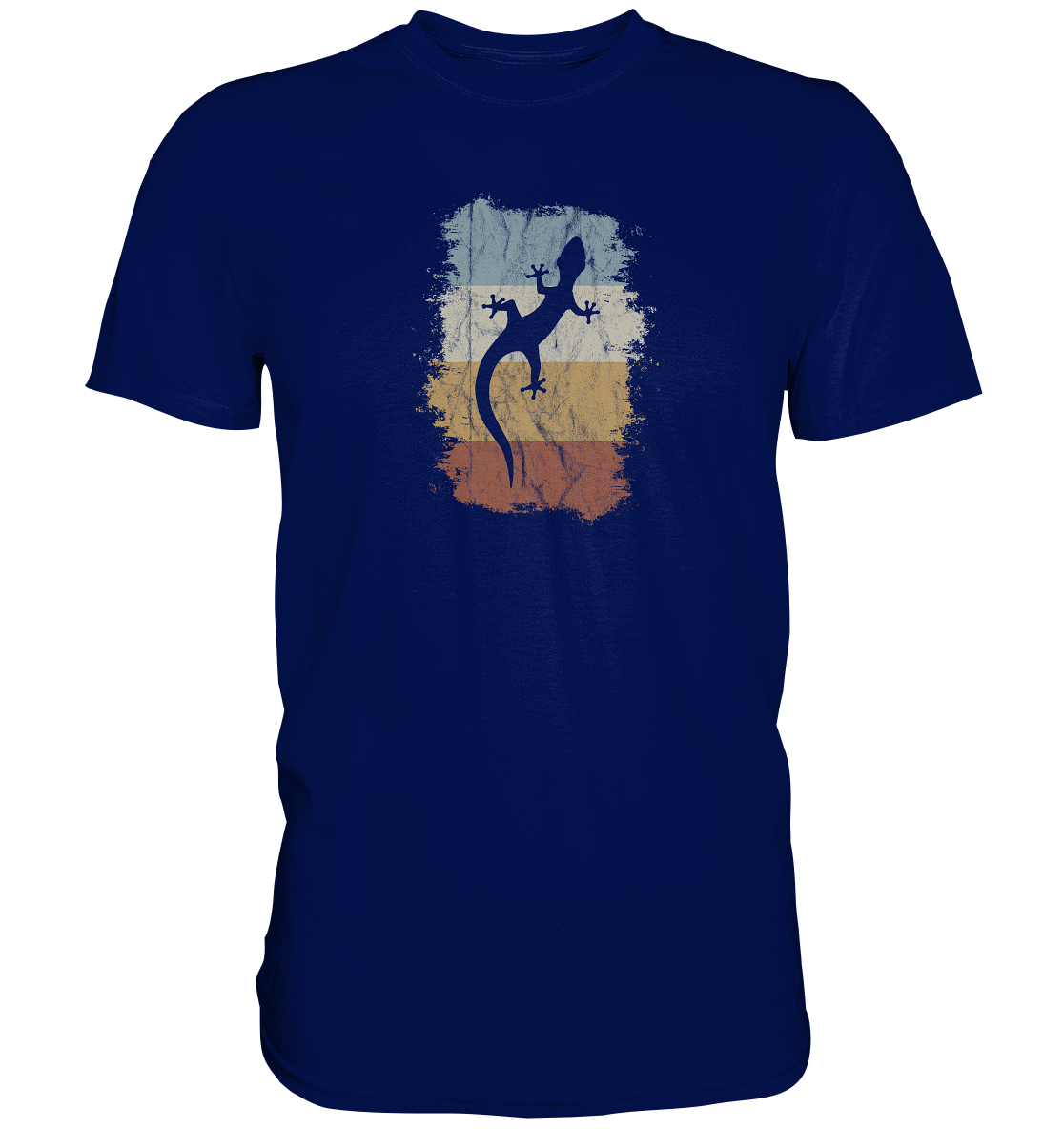 Retro Gecko Salamander Silhouette - Premium Shirt