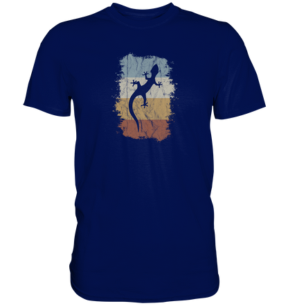 Retro Gecko Salamander Silhouette - Premium Shirt