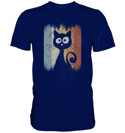 Retro Katze Silhouette - Premium Shirt