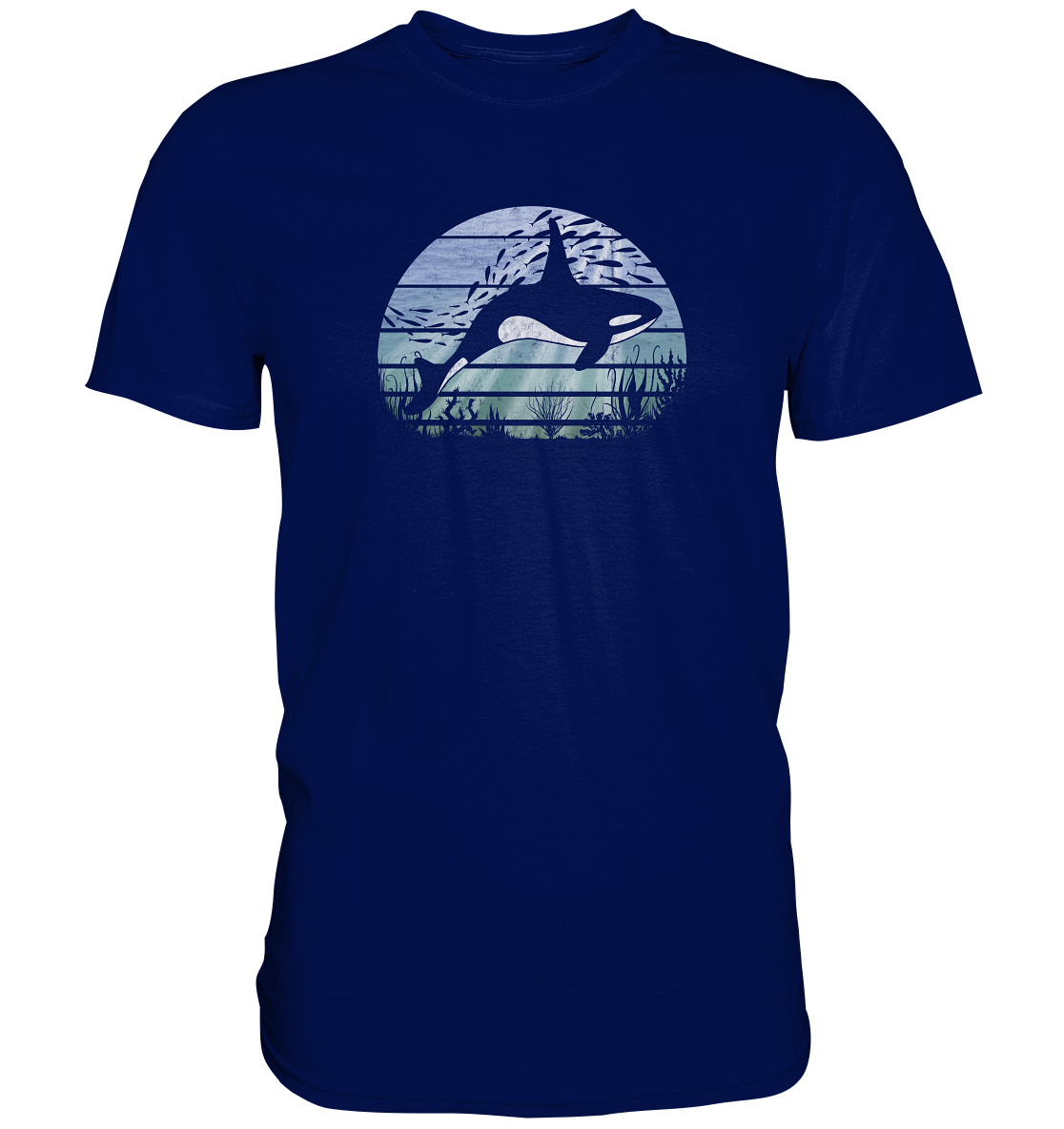 Retro Tiefsee Schwertwal Orca - Premium Shirt