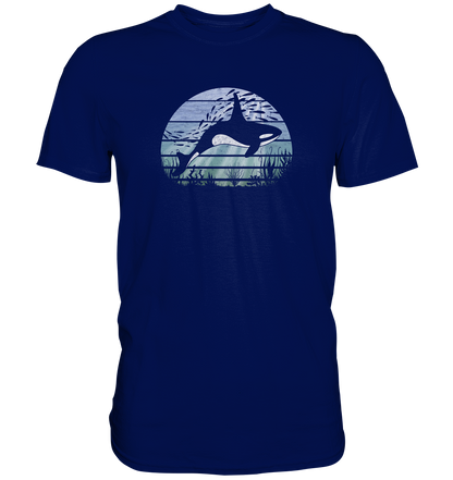 Retro Tiefsee Schwertwal Orca - Premium Shirt