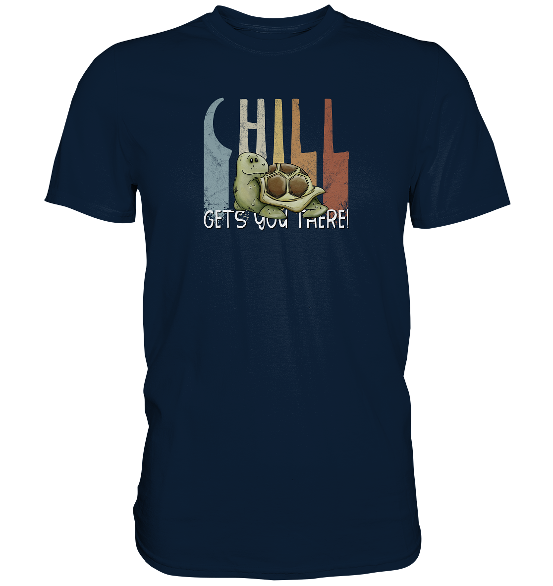 Gechillt gemütliche Schildkröte - Premium Shirt