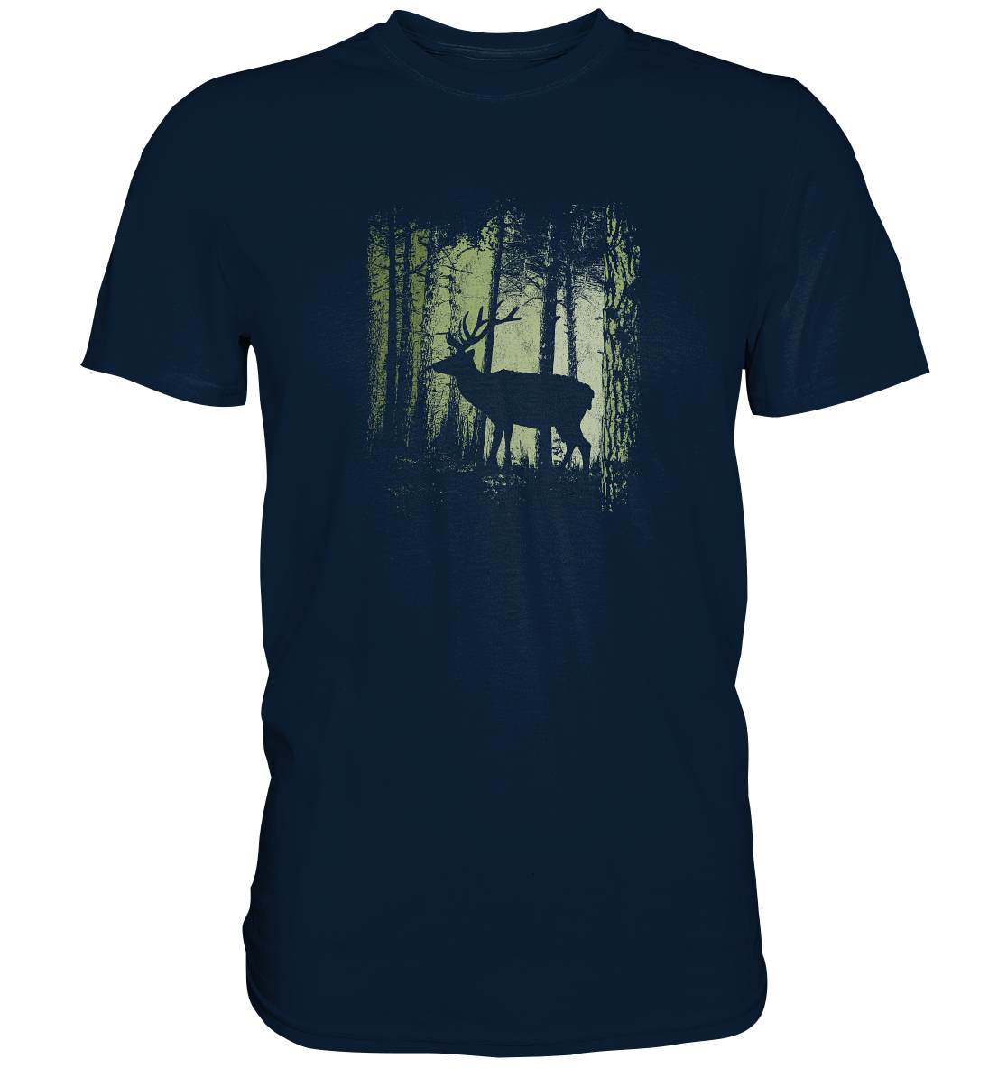 Hirsch im Zwielicht Wald - Premium Shirt