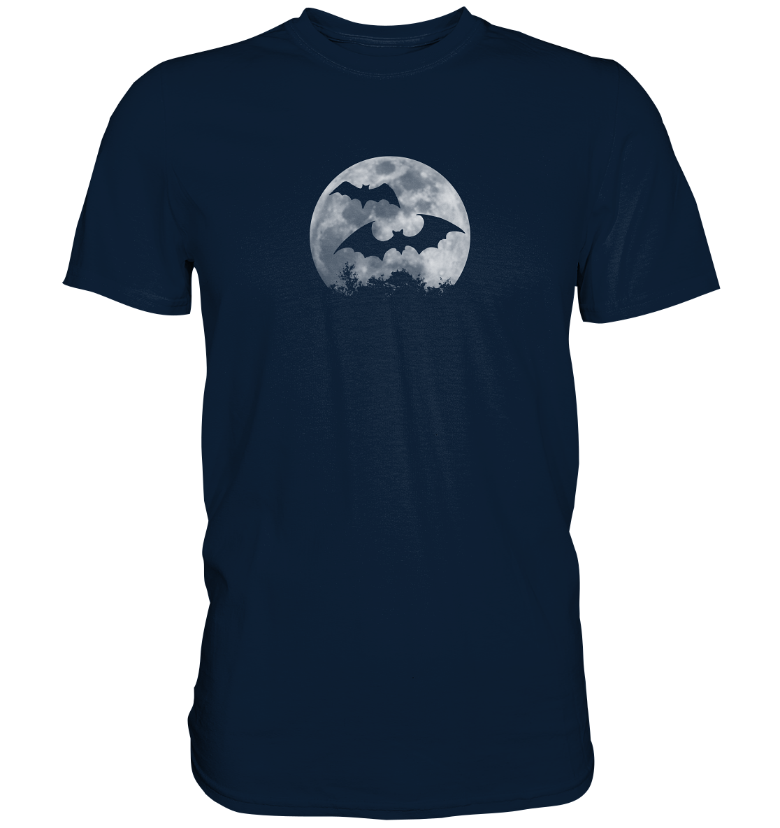 Fledermaus Silhouetten bei Vollmond - Premium Shirt