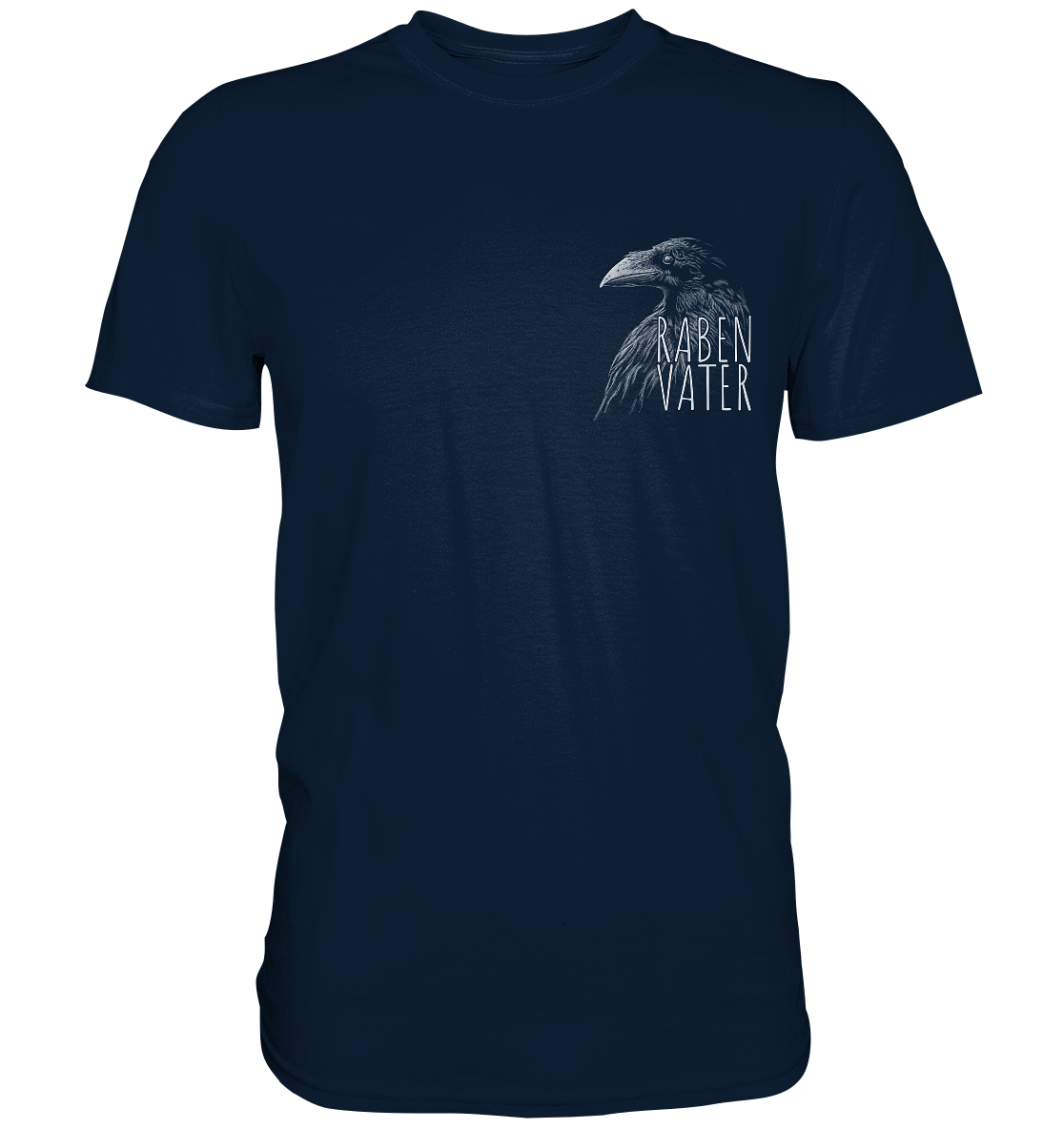 Rabenvater schwarzer Rabe Krähe - Premium Shirt