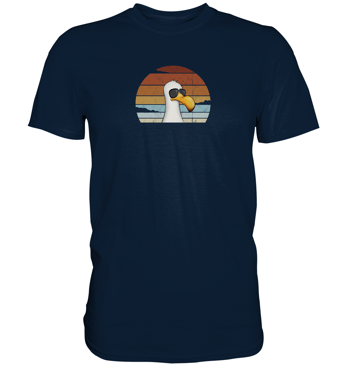 Cool lässige Retro Möwe - Premium Shirt