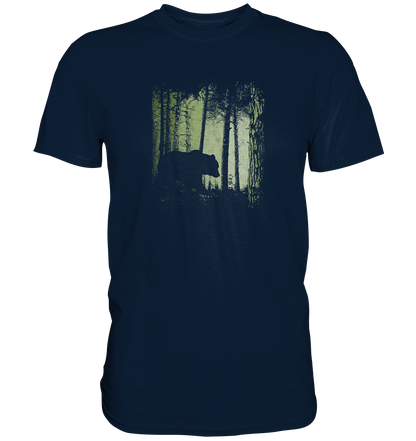 Braunbär im Zwielicht Wald - Premium Shirt