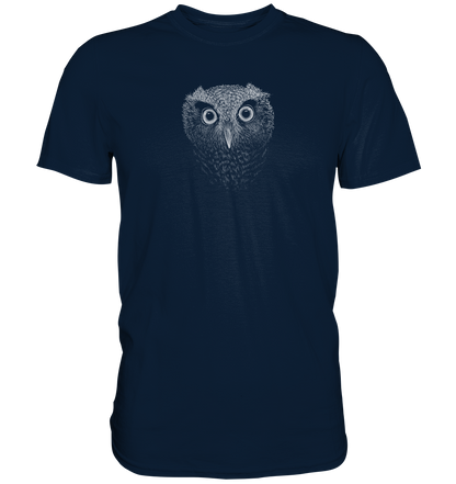 Eule Kritzelkunst Illustration - Premium Shirt