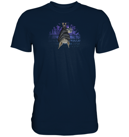 Fledermaus in blauer Nacht - Premium Shirt