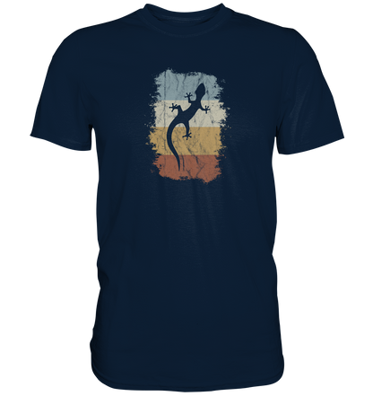 Retro Gecko Salamander Silhouette - Premium Shirt