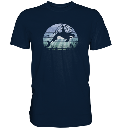 Retro Tiefsee Schwertwal Orca - Premium Shirt
