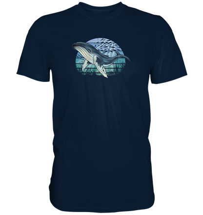 Retro Unterwasser Buckelwal - Premium Shirt