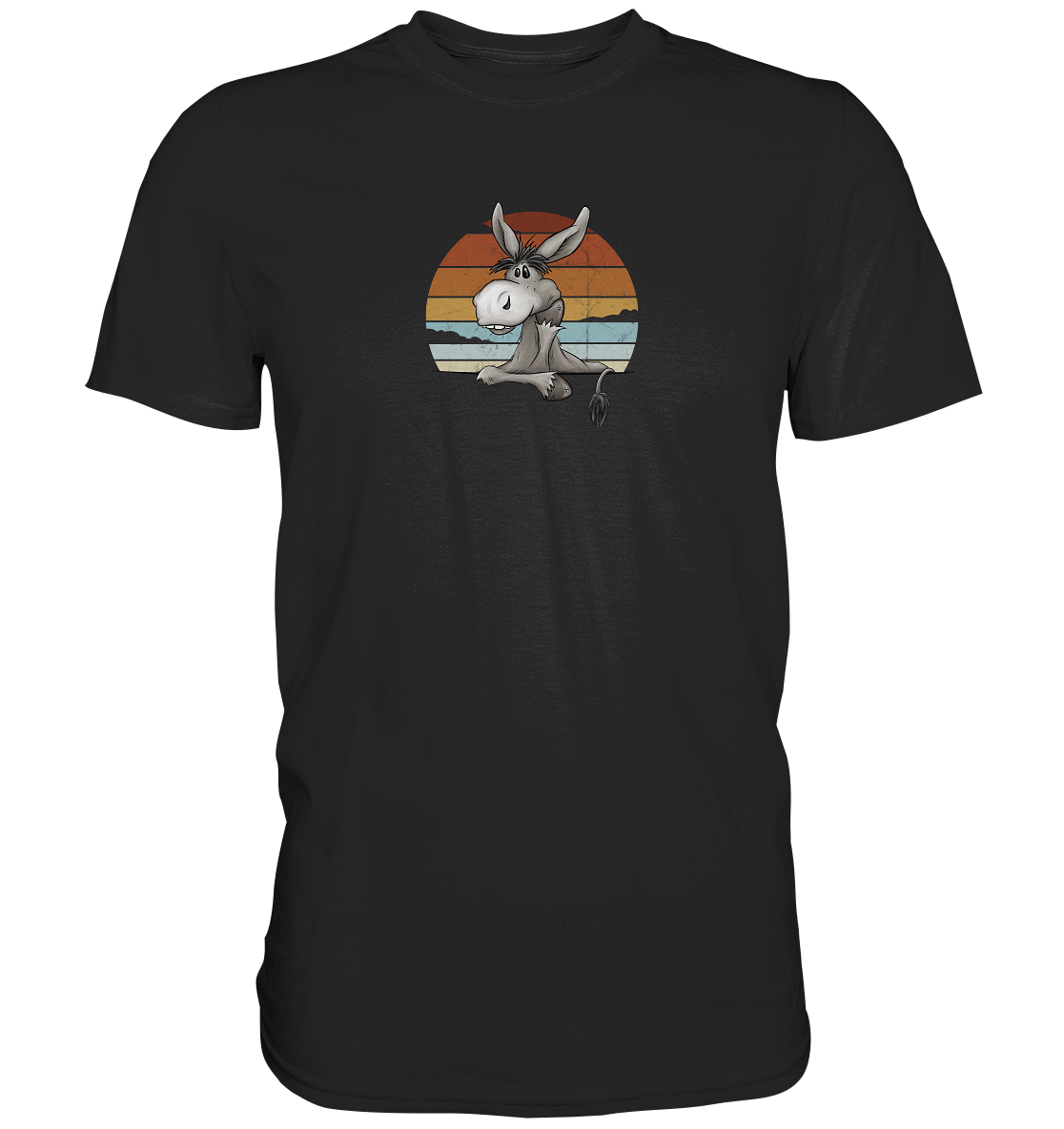 Lässiges Maultier Retro Esel - Premium Shirt
