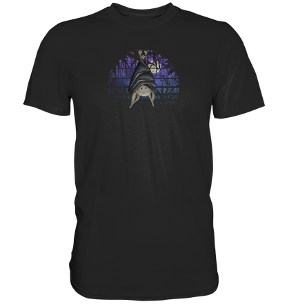 Fledermaus in blauer Nacht - Premium Shirt