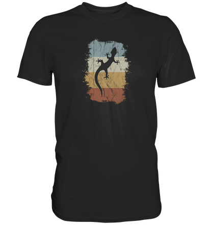 Retro Gecko Salamander Silhouette - Premium Shirt