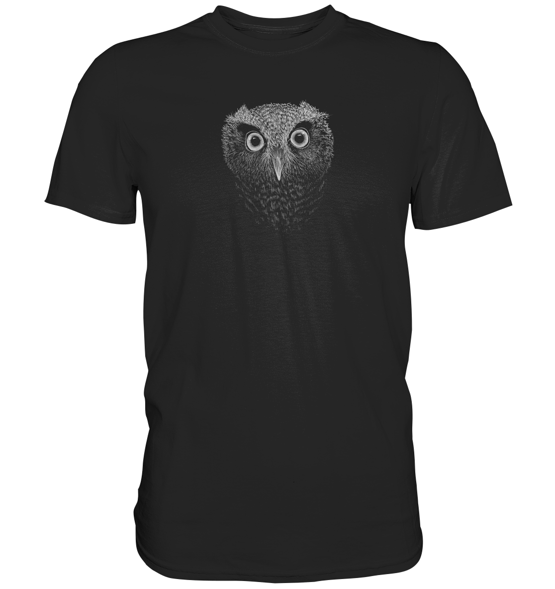 Eule Kritzelkunst Illustration - Premium Shirt
