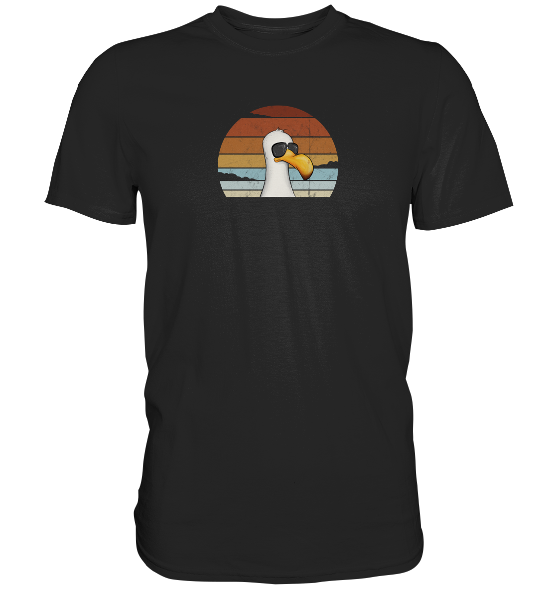 Cool lässige Retro Möwe - Premium Shirt