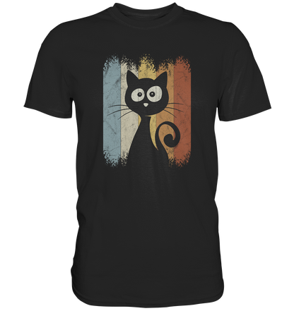 Retro Katze Silhouette - Premium Shirt