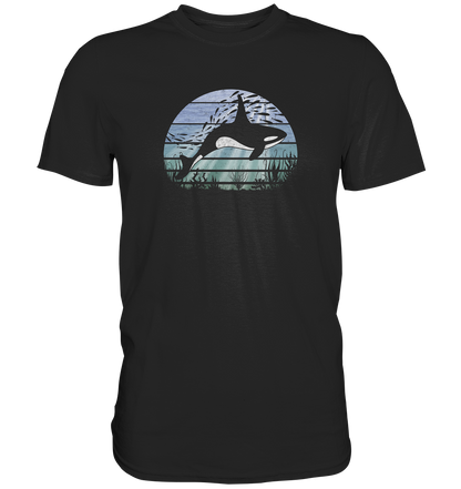 Retro Tiefsee Schwertwal Orca - Premium Shirt