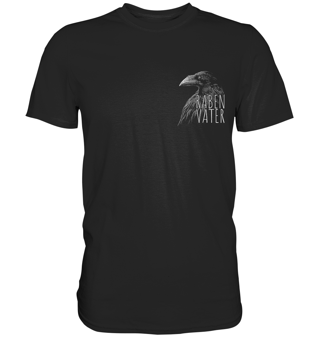 Rabenvater schwarzer Rabe Krähe - Premium Shirt