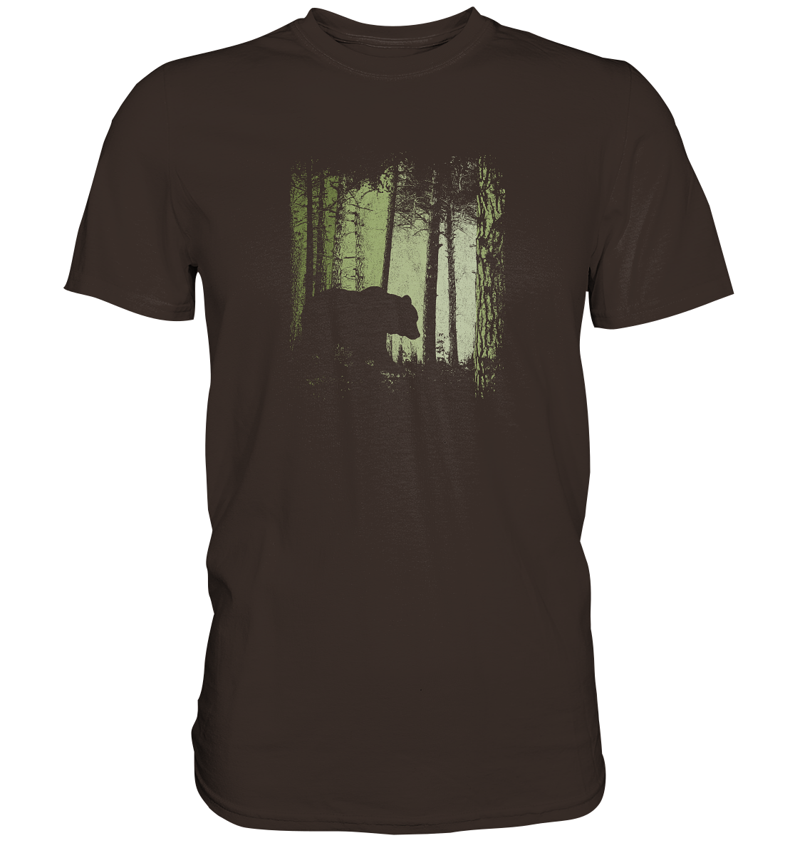 Braunbär im Zwielicht Wald - Premium Shirt