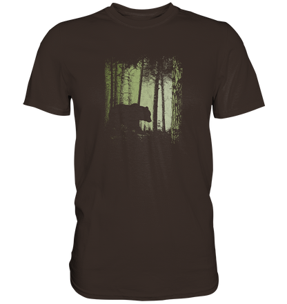 Braunbär im Zwielicht Wald - Premium Shirt