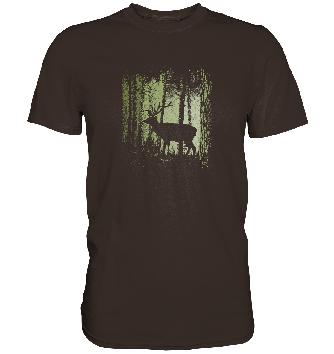 Hirsch im Zwielicht Wald - Premium Shirt
