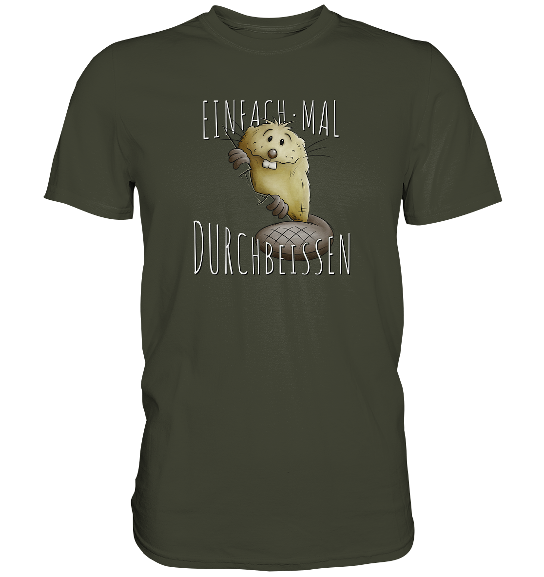 Einfach mal Durchbeissen Biber - Premium Shirt