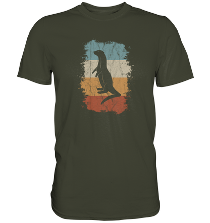 Retro Otter Fischotter Silhouette - Premium Shirt