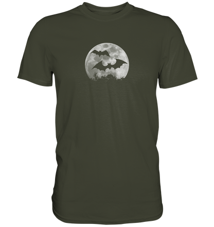 Fledermaus Silhouetten bei Vollmond - Premium Shirt