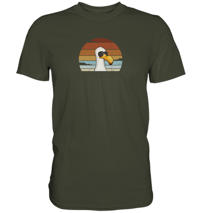 Cool lässige Retro Möwe - Premium Shirt