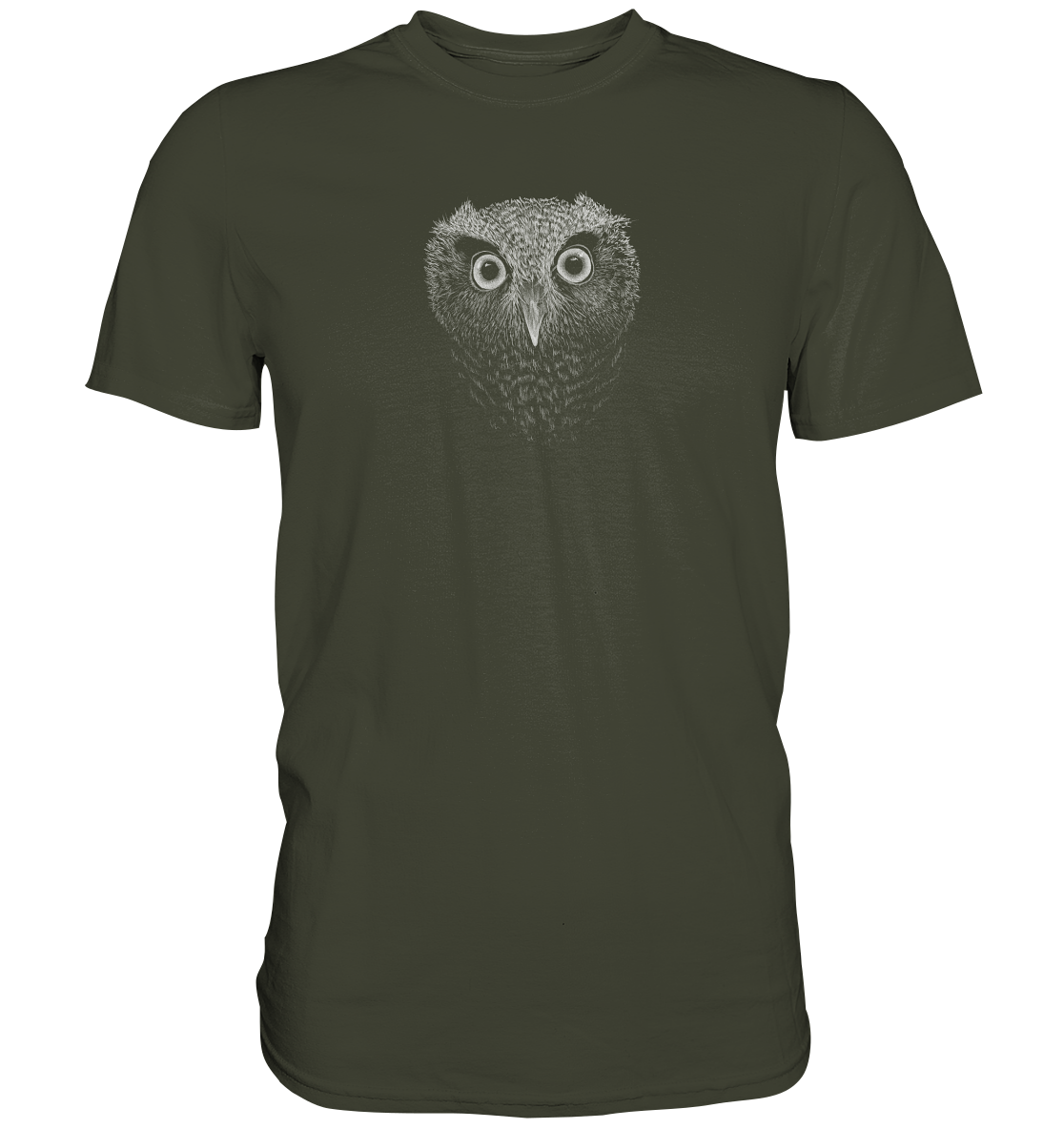 Eule Kritzelkunst Illustration - Premium Shirt