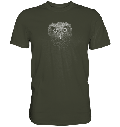 Eule Kritzelkunst Illustration - Premium Shirt
